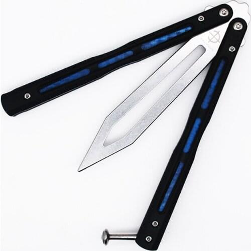 BALIPLUS butterfly in knife 51 V4 51 Titanium+G10 handle D2 blade trainer knife jilt knife folding survival EDC gift knives