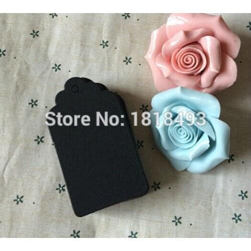 Free shipping 500 pcs a lot blank 350 gsm black paper tag 4x7cm/baking price tag/jewelry price tag/gift packing tag/labels
