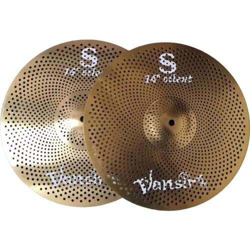 Vansir Gold Color Mute Cymbal 14'' HH+two 8'' splash+two 16'' crash,+18'' crash + 16'' china