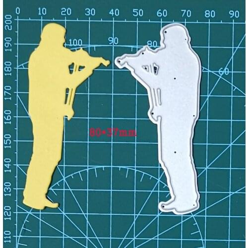 Electric Guitarist Popular Music Metal Cutting Dies For Stamp Scrapbooking Stencil DIY Paper Album Card Decor Embossing 2021 New