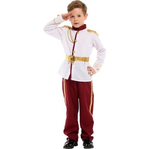 New Boys Anime Handsome Prince Charming Cosplay Costume Set Halloween Christmas New Year Carnival Party Costumes for Kids Gift
