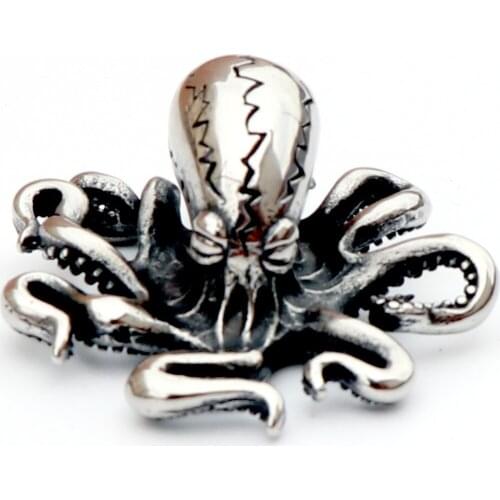 Punk style Animal Pattern Octopus Pendant Stainless Steel Titanium Steel Non-Fading Necklace Accessories Pendant Wholesale