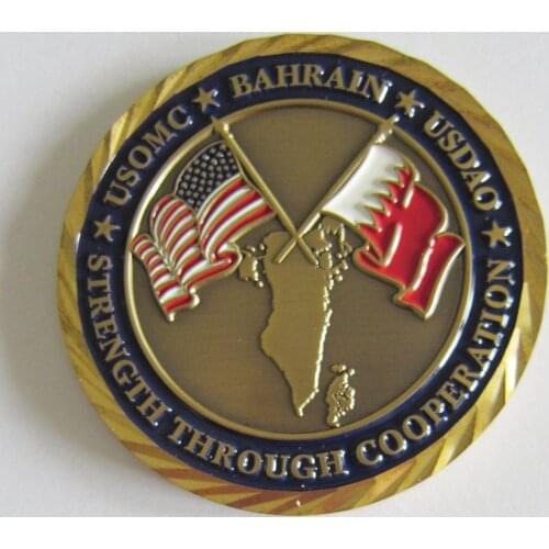 New trend flag military coin cable round round gold-plated coin