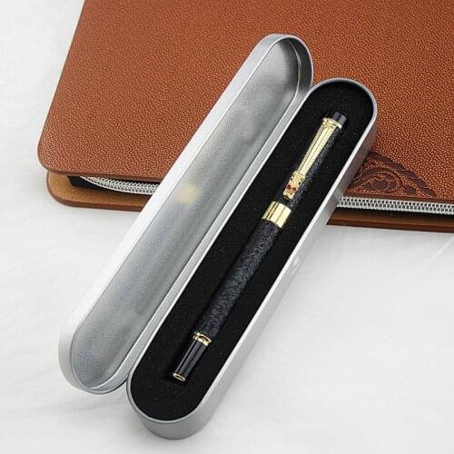 Luxurious High-end Gift Matte black Chinese Golden Dragon iraurita gift Fountain Pen