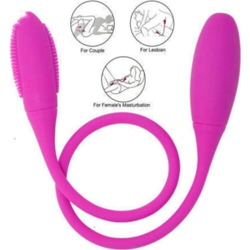 Rechargeable Dual Vibrator 7 Speeds Double Head Jump Egg Bullet Dildo Vibrator Anal Butt Plug Adult Sex Toy For Couple Men Women