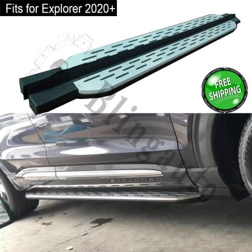 Fits for F.ord All new Explorer 2020 2Pcs left right running board side steps nerf bar car pedal side stairs