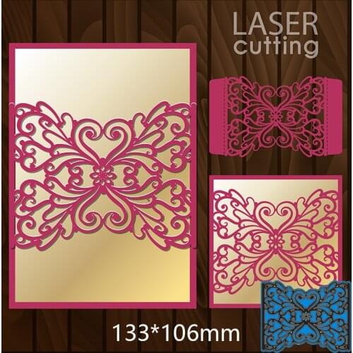 133*106mm WINGS LACE Metal Cutting Dies and Stamps Stencil for DIY Scrapbooking Photo Album Embossing Paper Card