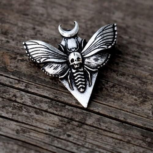 SanLan 10pcs dead head moth brooch