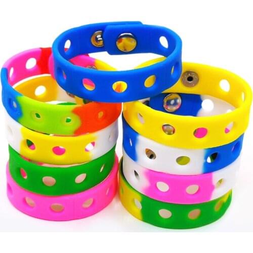 1PCS 18CM Candy Color Silicone Wristbands Soft Bracelets Bands fit for Charms Flexible Wrist Band Sports Braclets Gift