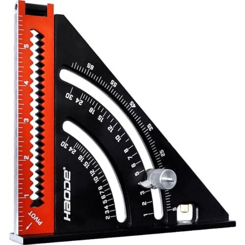 Aluminum Alloy Folding Triangle Ruler Positioning Angle Protractor Building Framing Woodworking Layout Gauge Measurement Tool