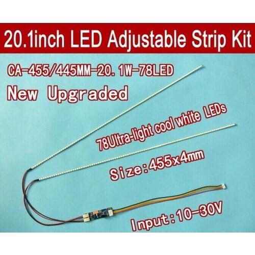 NEW 5pcs 20.1'' W 455mm Adjustable brightness led backlight strip kit,Update 20.1inch wide LCD CCFL to LED backlight