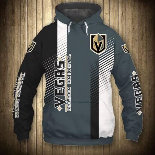 Stitching Design Metal Helmet Printing Sweatshirt Vegas mens Casual Golden Knights Hoodie
