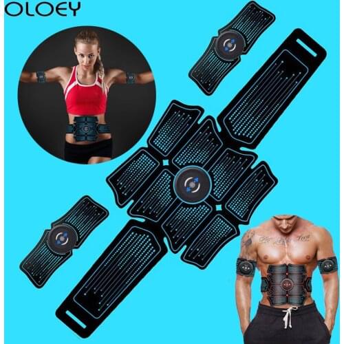 EMS Abdominal Muscle Stimulator Toner ABS Smart Fitness Gear USB Rechargable Electrostimulation Exercise Home Gym Equipment