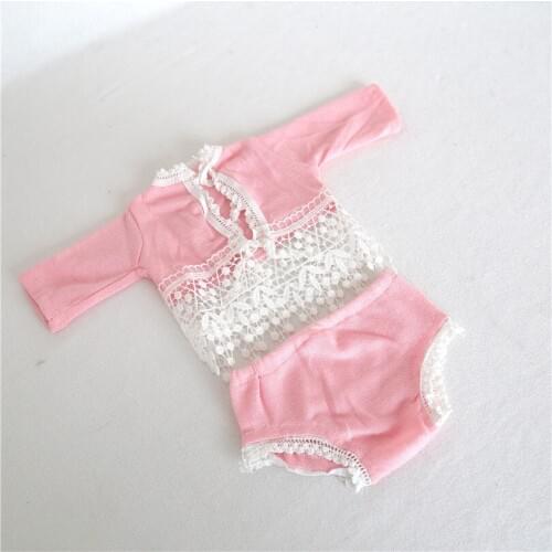 Baby Kniited Clothes Newborn Vintage Sewn coat and Diaper set Infant Toddler Jacket Photography props