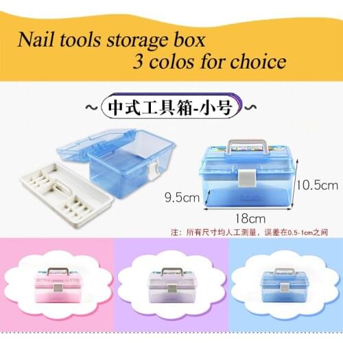 Nail tools Storage box Polish gel Case Box Holder Plastic professional Nail Art Supplies Holder Manicure Tools Organizer box