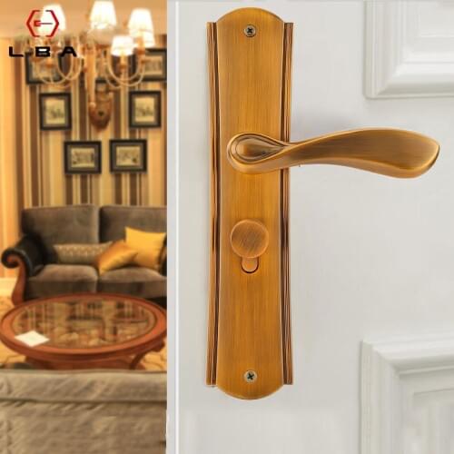 LBA High Grade Modern European Style Zinc Alloy Sliding Door Lock Living Room Bedroom Bathroom Door Locks For Wooden Doors