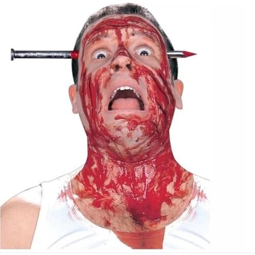 10Pcs/lot Nail Through Head Halloween Fancy Dress Prop Fake Trick Prank Practical Jokes Gag Gift
