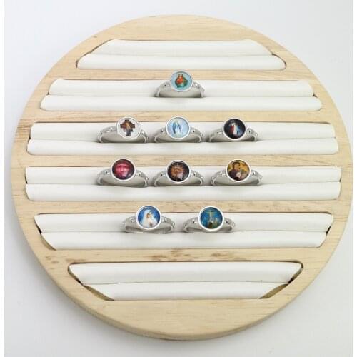 100pcs of Catholic Sacramental Gift Rosary Prayer Finger Ring in Medium Size 18mm