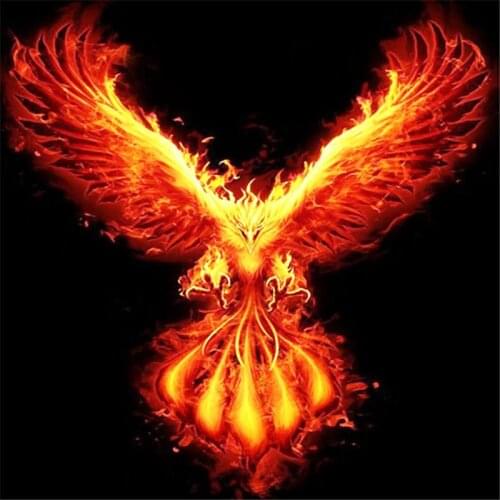 DIY 5D Diamond Painting Diamond Embroidery Fire Phoenix Picture Of Rhinestones Birds Mosaic Drawings Animal Home Decor Kids Gift