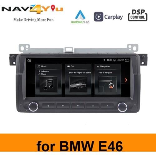 8.8inch 2din RK PX5 android10.0 octa-core car radio GPS for BMW E46 M3 318/320/325/330/335 built-in WiFi DSP Carplay AndroidAuto
