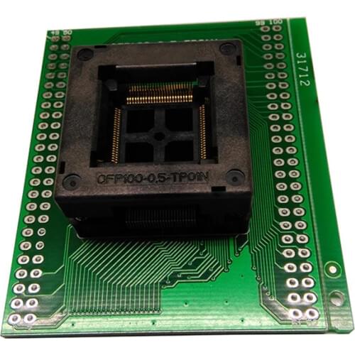 TQFP100 FQFP100 QFP100 to DIP100 Programming Socket OTQ-100-0.5-09 Pitch 0.5mm IC Body Size 14x14mm Test Adapter