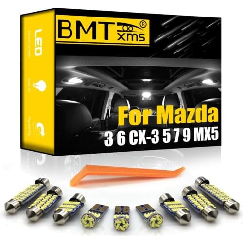 BMTxms Canbus For Mazda 3 BK BL BM BN 6 GG GH GJ GL CX3 CX5 CX7 CX9 MX-5 Miata Vehicle LED Interior Dome Map Trunk Light