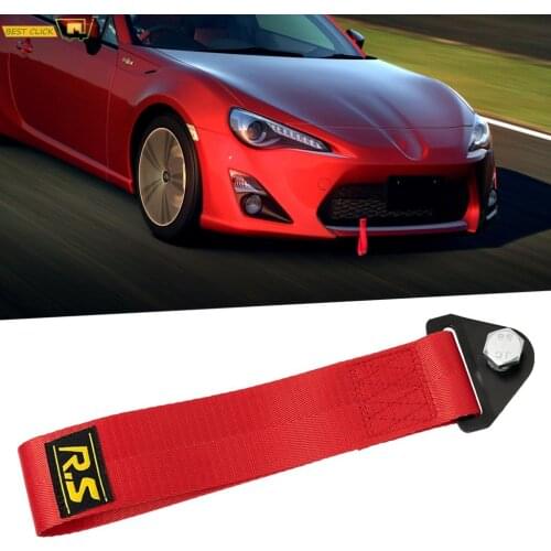 Towing Rope Racing Car Universal Tow Eye Strap Tow Bumper Hook Bar Trailer High Strength Nylon Tow Strap with Screws and Nuts