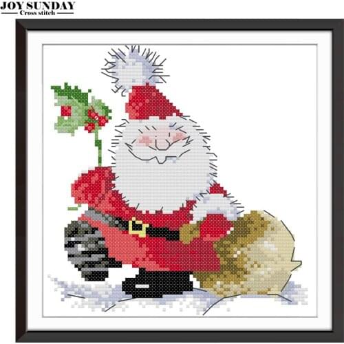 Santa Claus Cross Stitch Christmas 14ct 11ct Counted Printed Canvas Stitch DIY Handwork Paintings Needlework Set for Embroidery