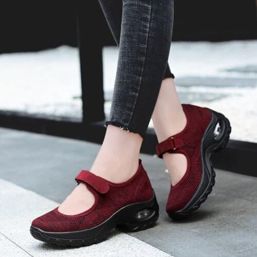 Summer Mesh Women Casual Sneakers Platform Round Toe Shoes Vulcanize Shoes Women Slip-on Lightweight Trainers Chaussure Femme