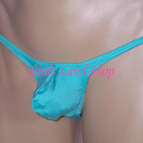 Mens Underwear bulge pouch Thong Low Rise string polyester jersey g403 b