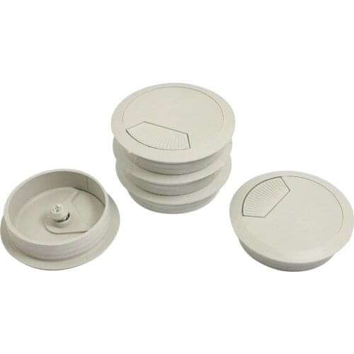 MYLB 5 Pcs 70mm Dia Round Grommet Cable Hole Covers for Computer Desk