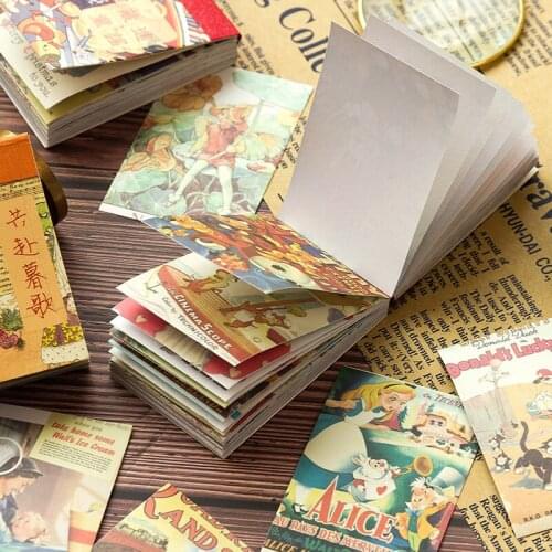 50 Pcs/Book Cartoon Natural Scenery Stationery Stickers Aesthetic Travel Book Cute Craft Diary Album Bullet Journal Scrapbooking