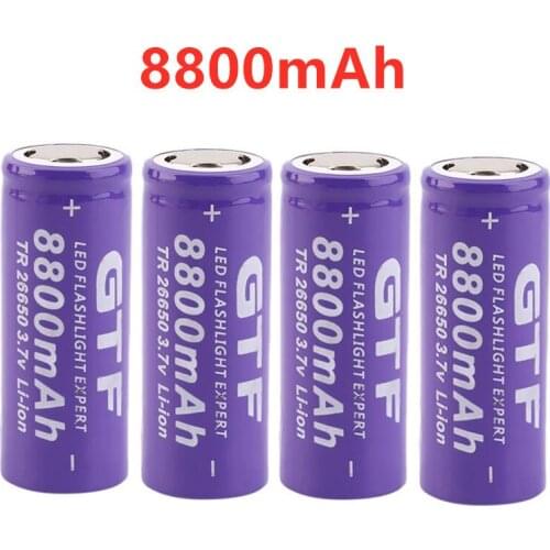 New Original 3.7V 26650 Battery 8800mAh Li-ion Rechargeable Battery For LED Flashlight Torch Li-ion Battery accumulator battery