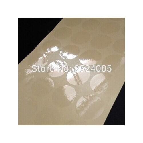 Wholesales dia.1.5cm round clear stickers/seal adhesive stickers/packing transparent stickers/custom PVC stickers 1000 pcs a lo