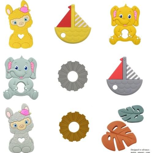 Baby Teether Toys Silicone Tiny Rod Childrens Goods Nurse Gift Infant Teething Teether For Teeth DIY Pacifier Chain Pendants