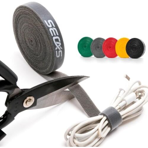 QDRR USB Cable Winder Cable Organizer Ties Mouse Wire Earphone Holder HDMI Cord Free Cut Management Phone Hoop Tape Protector