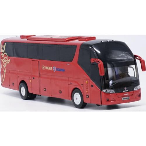 Alloy Model Gift 1:42 Scale KingLong Higer Scania A90 Road Travel Transit Bus Vehicle DieCast Toy Model Collection Decoration