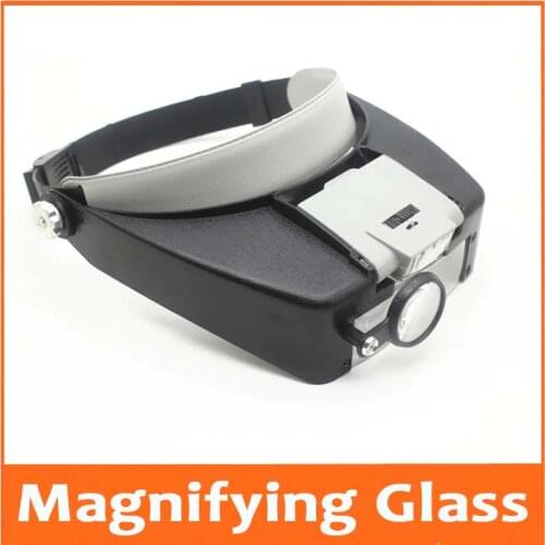 10X LED illumination Glasses Magnifier Wearing Magnifier Magnifying Glass 3Lens Loupe with LED Light Jewel Repair