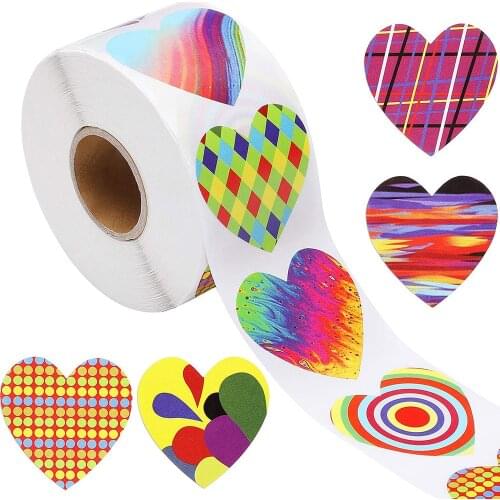 50-500pcs heart Thank you Sticker set Handmade love Scrapbooking Washi Stickers Festival Birthday Gift Decorations Labels