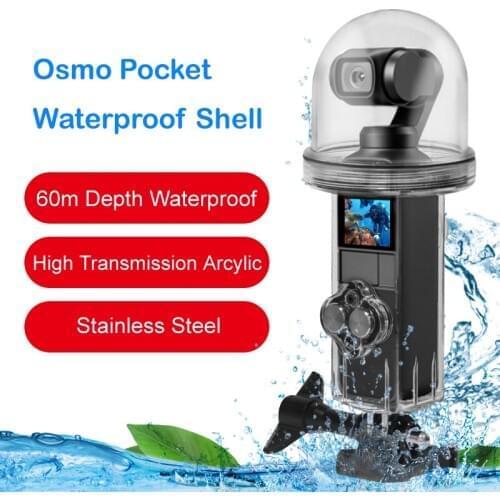 High Transmission Light Arcylic 60m Depth Waterproof Camera Shell Protective Outdoor Sports Camera Case Bag for DJI Osmo Pocket