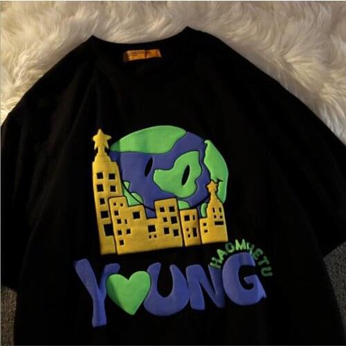 New Style T-shirt Woman High Quality Print Short Sleeve O Neck Tshirt Women Casual Loose Women Tops