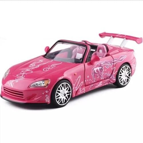 1: 24 pink S2000 convertible car model alloy car toy childrens gift childrens toy birthday Christmas New Year gift