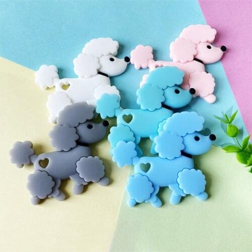 1PCS Teddy Silicone Teether Soft Baby Teething Toy BPA Free Dog Pendant Nursing Toddler Toys Chew silicon teeth toys gift