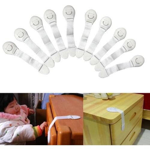 10Pcs Kids Children Toddler Baby Drawer Door Cabinet Cupboard Fridge Safety Lock Perfect for all places baby safety supplies