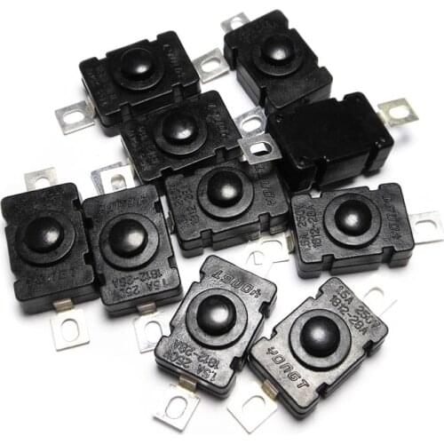 10PCS/LOT 18*12MM Flashlight Switch 1.5A 250V Self Locking Patch Type Push Button Switch 2P-ON-OFF Small Switches KAN-28