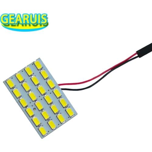 100set Festoon dome light 24SMD 5630 24 smd LED Car Interior roof panel reading Auto with t10 ba9s festoon adapter light 12v