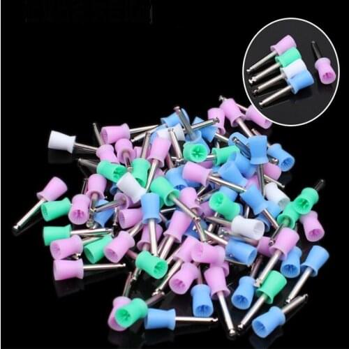 100Pics Dentist Instrument Tool Dental Prophy Polishing Tooth Brush Cup Whitening Equipment