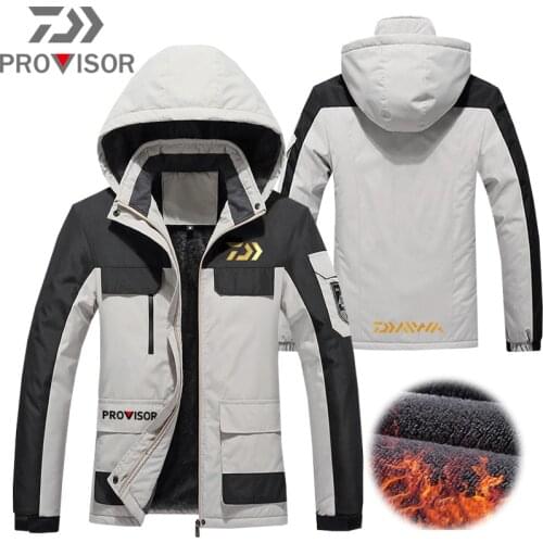 2020 NEW Fishing Jacket Daiwa Fleece Winter Waterproof Warm Fishing Clothing Windbreak Overcoat Outdoor Mountaineering Jacket