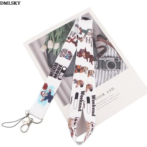 24pcs/lot MD164 DMLSKY Cartoon Horror Movie Keychain Lanyards for ID Mobile Phone Rope Neck Straps Accessories