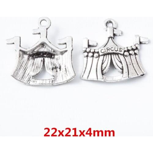 25 pieces of retro metal zinc alloy circus pendant for DIY handmade jewelry necklace making 6713